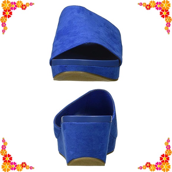 CARLOS SANTANA NEW IN BOX STUNNING BLUE WEDGE 💙 - Picture 4 of 4